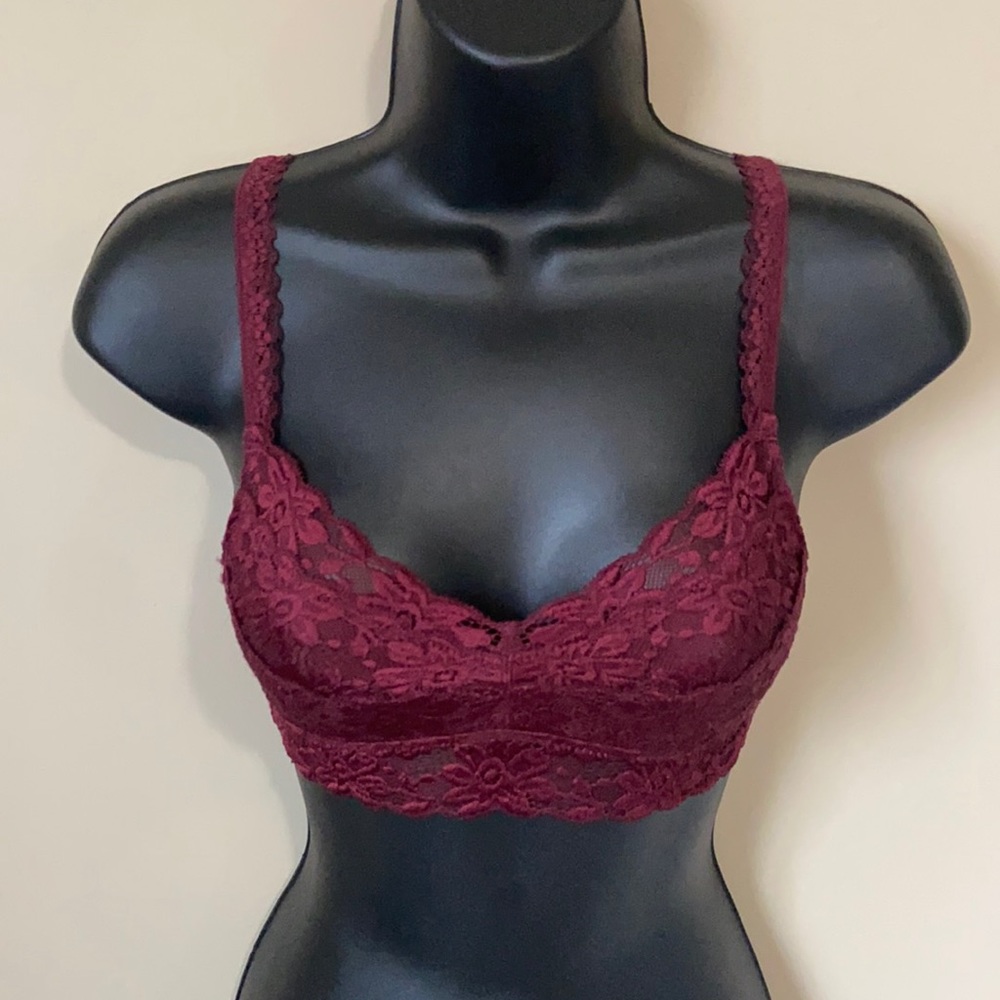 NWT Aerie Burgundy Lace Bralette XS